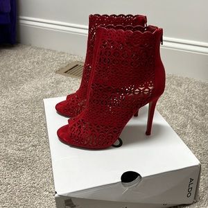 Aldo bright red heels